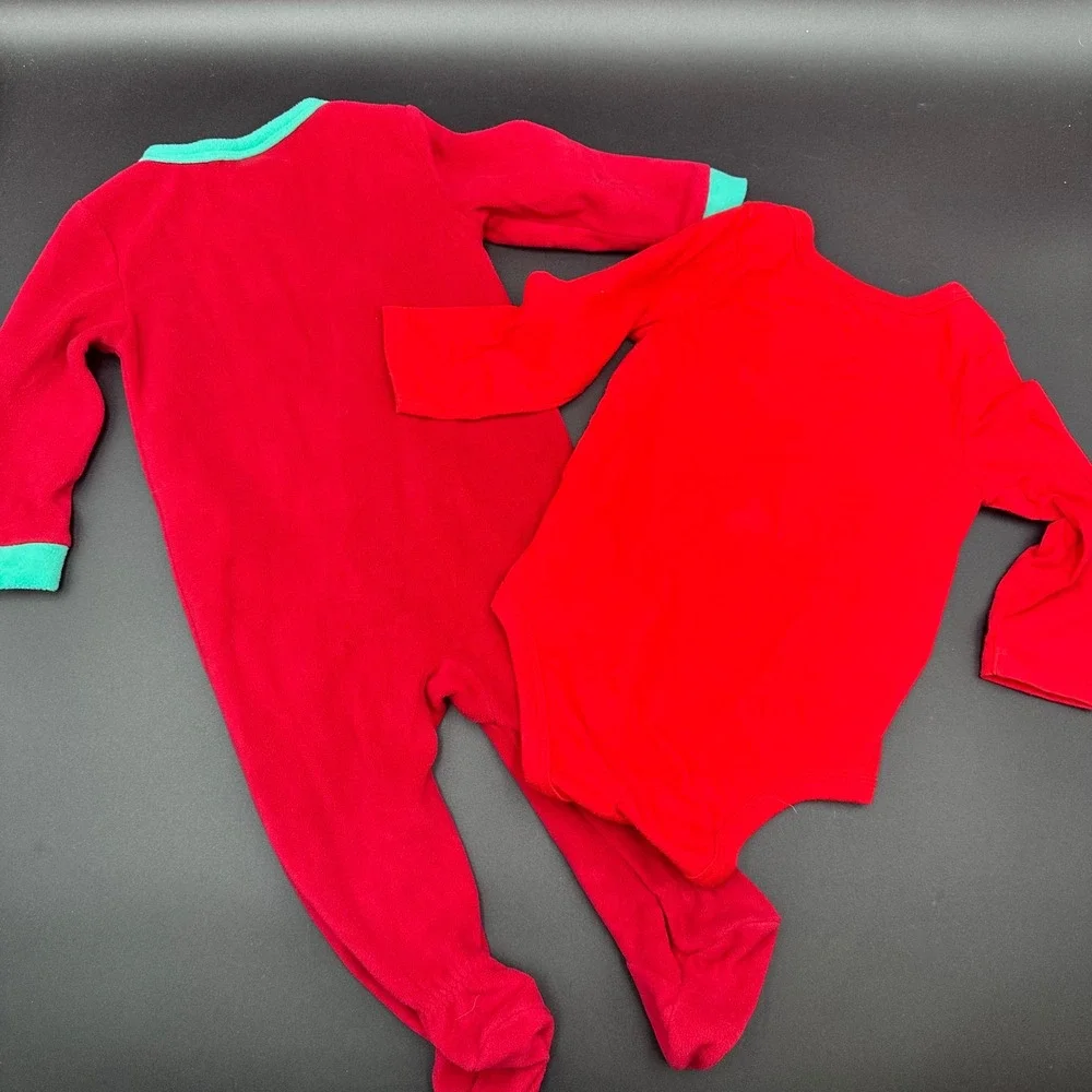 Joe Fresh Santa Pajamas & Cat Jack Santa's Little Helper Bodysuit‎